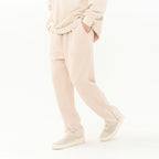 Embossed Logo Zipper Flared Trousers