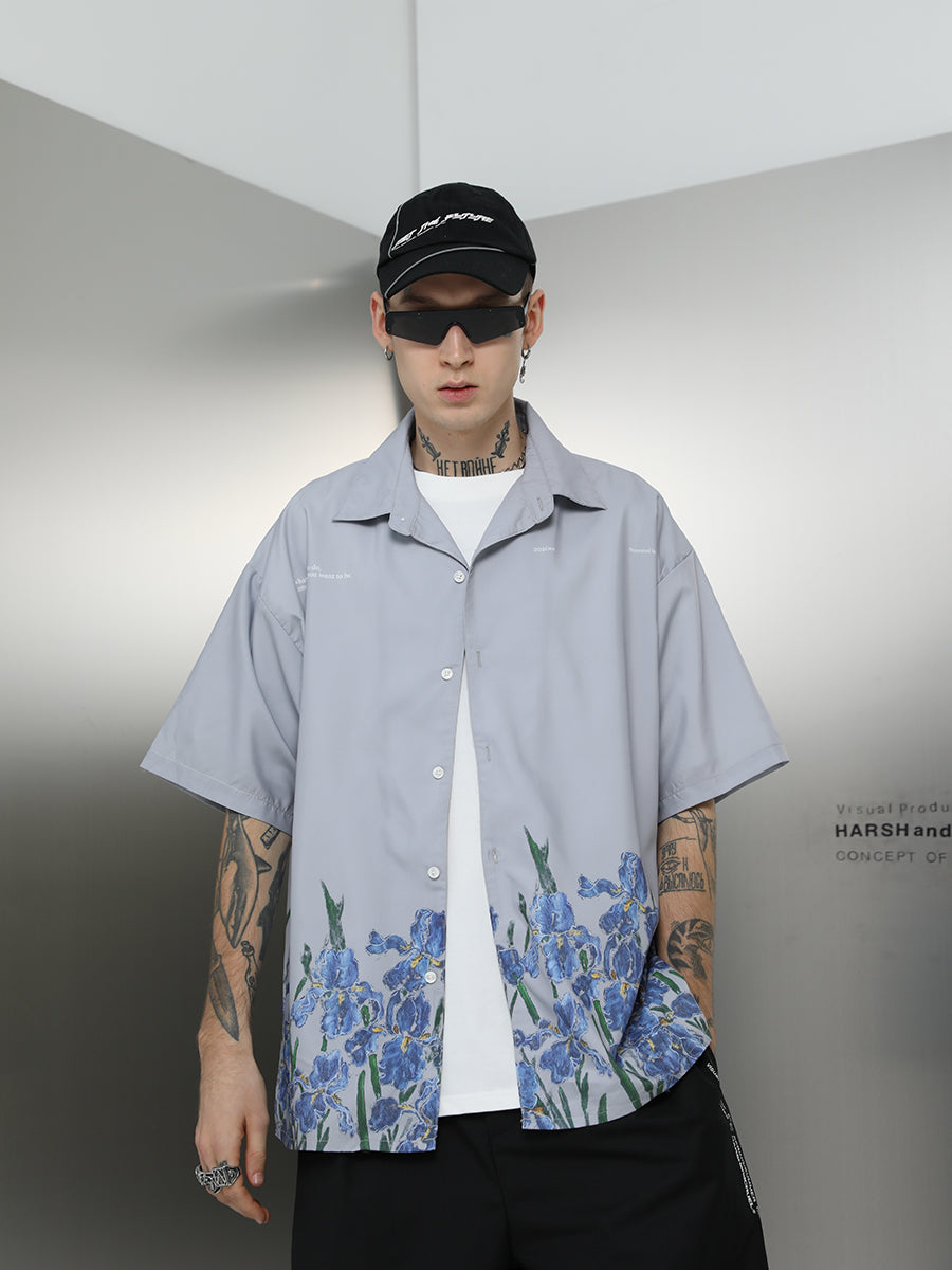 Floral Logo Cuban Shirt