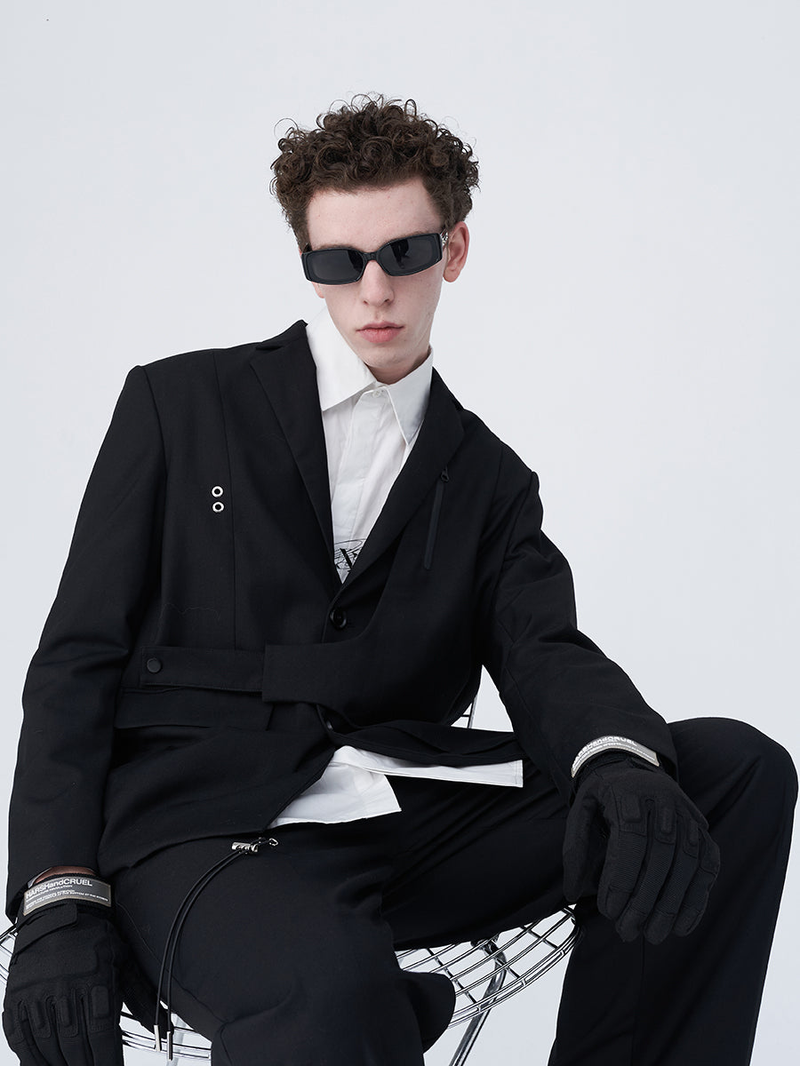 Asymmetrical Design Casual Suit