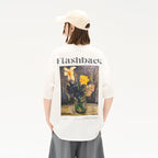 Oil Painting Flowerpot Printed Tee