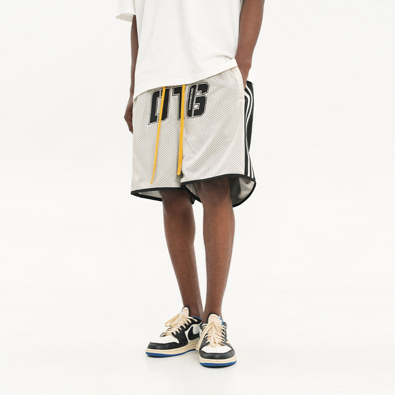 Drawstrings Embroidered Basketball Shorts