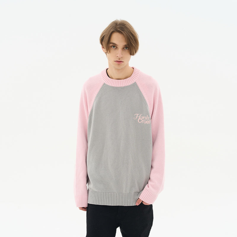 Colorblock Sleeves Logo Sweater