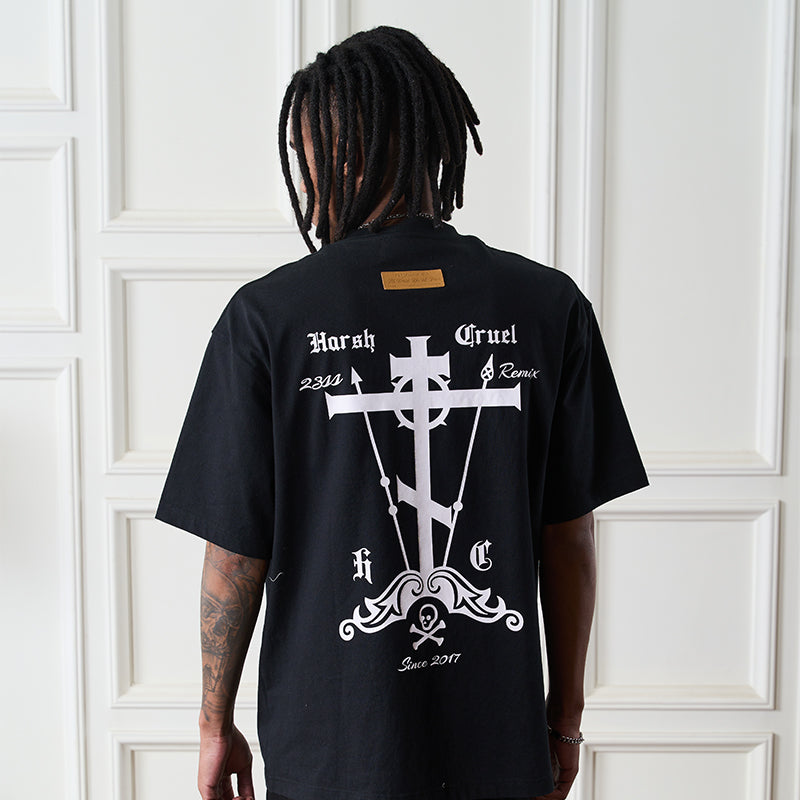 Pirate Cross Gothic Logo Tee
