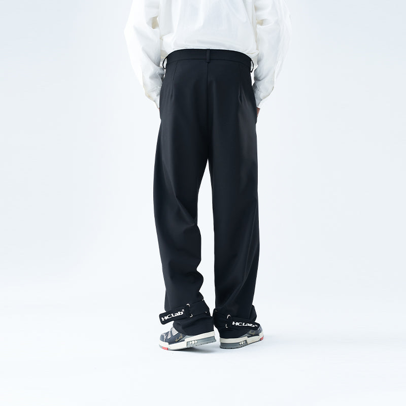 Removable Streamer Straight Trousers