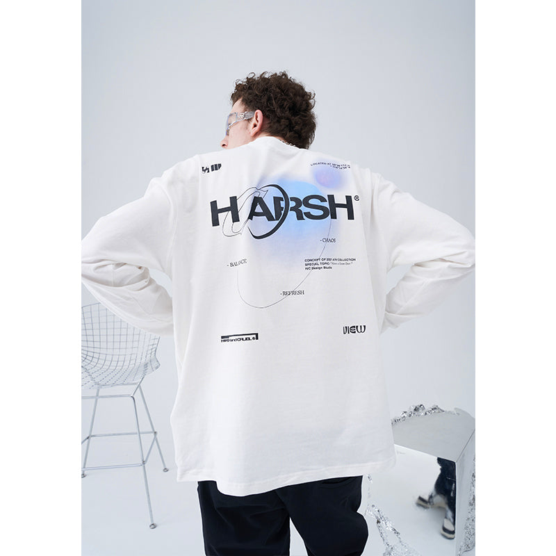 Neon Print Logo Long Sleeved Tee