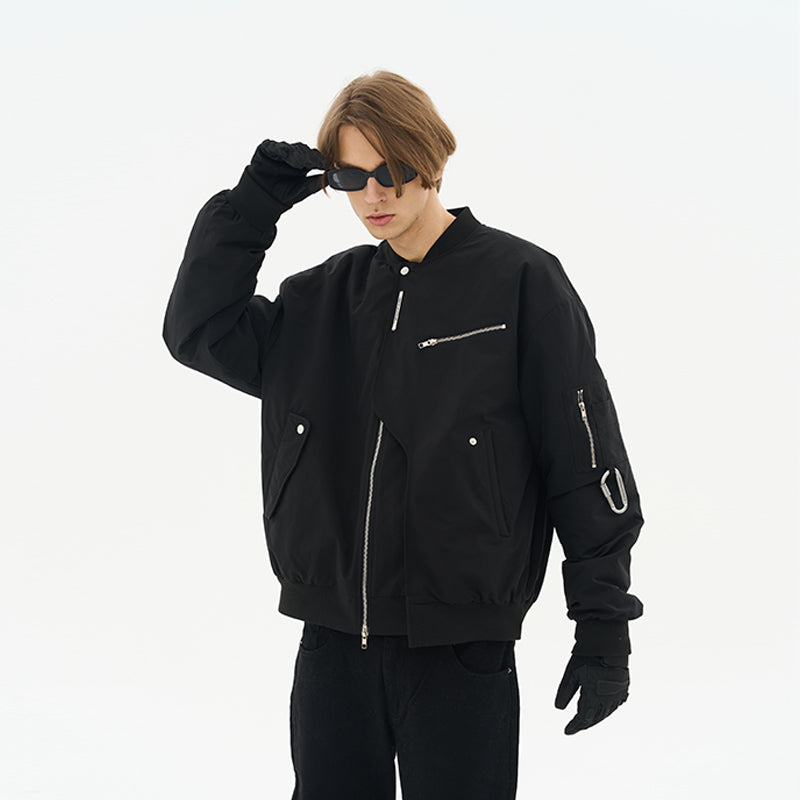 MA-1 Layered Multi-Pocket Buckle Jacket