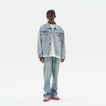 Load image into Gallery viewer, Cartoon Face Printed Denim jacket
