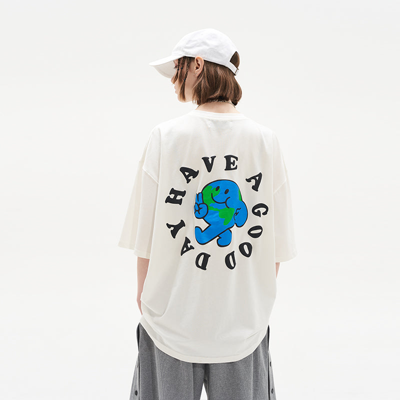 Smiling Earth Foam Print Tee
