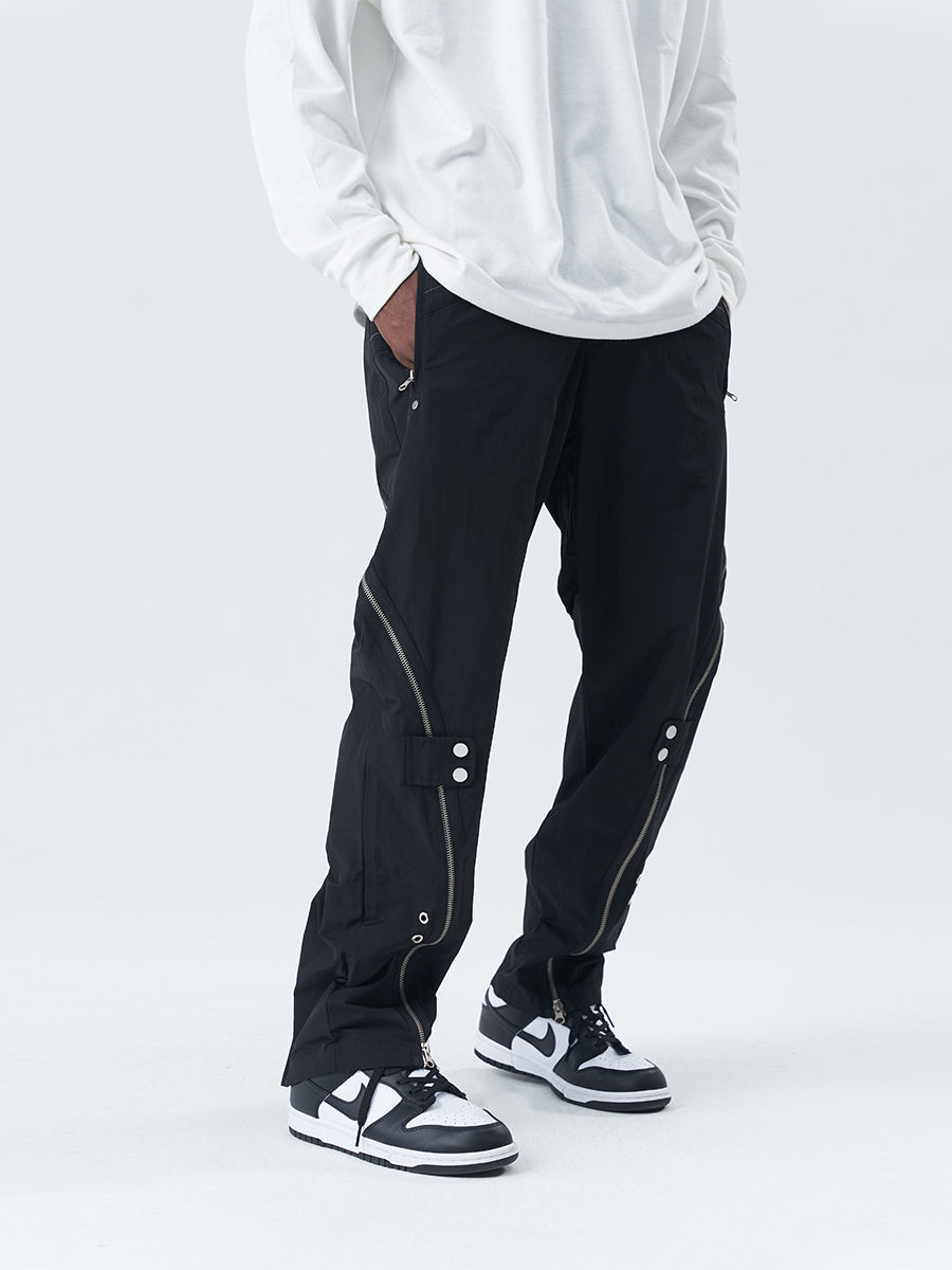 Deconstructed Zipper Functional Trousers