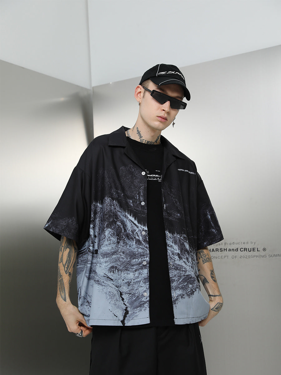 Negative Mountain Cuban Shirt