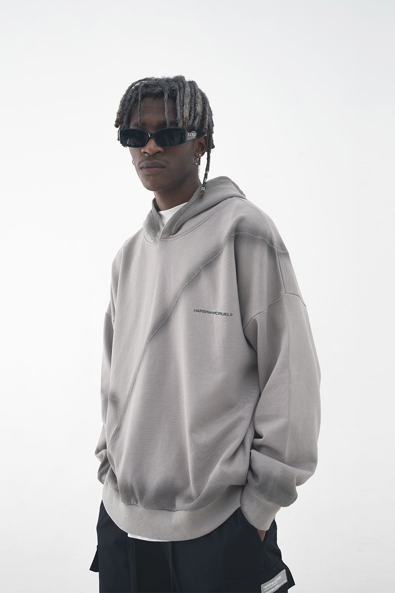 Stitched Irregular Hoodie