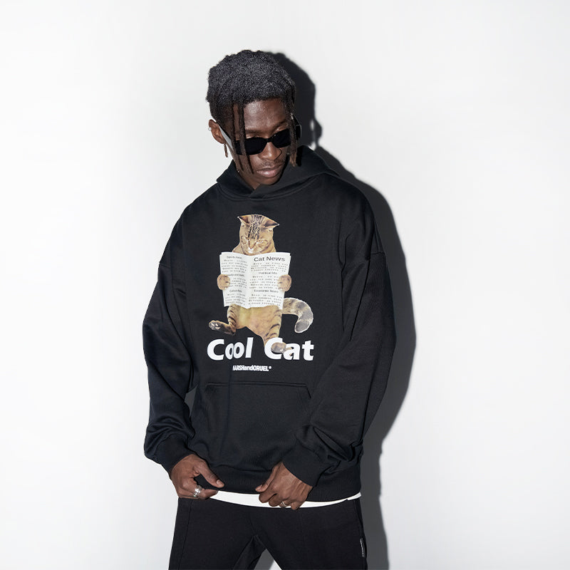 Cool Cat Printed Hoodie