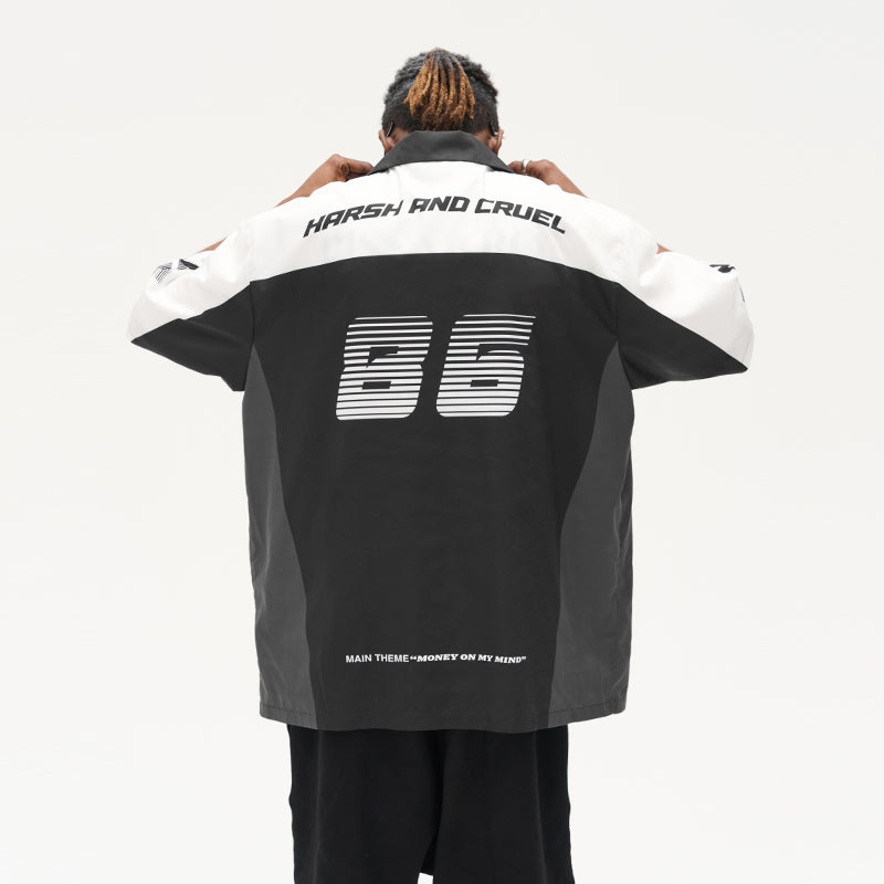Colorblock Logo Racing Printed Shirt
