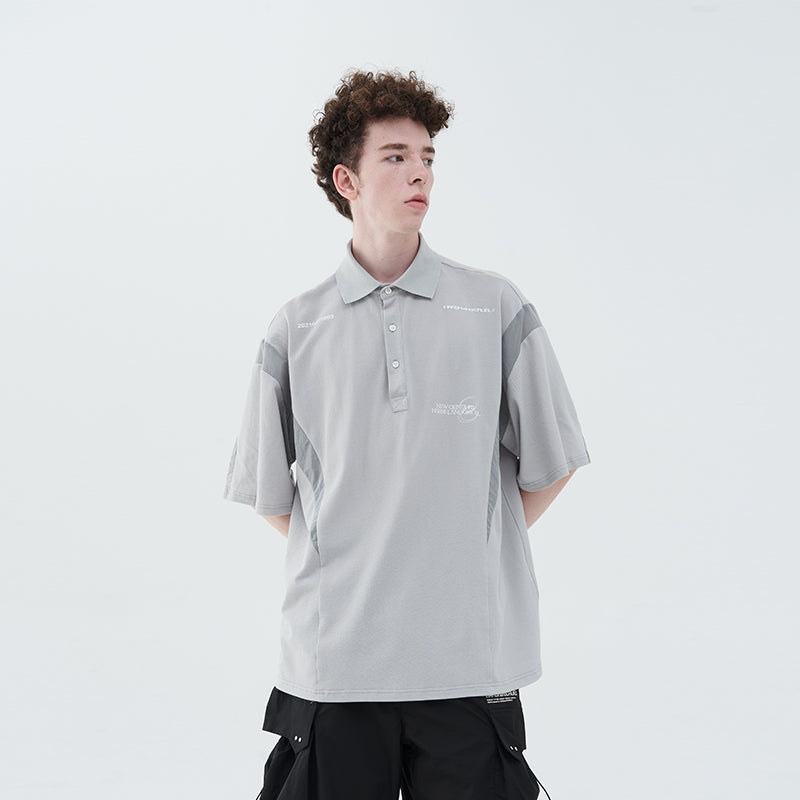 Metal Nylon Stitching Polo