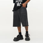 Washed Loose Denim Shorts
