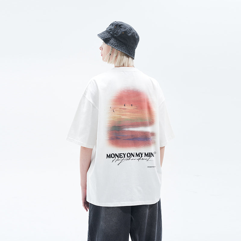 Handpainted Sunset Tee