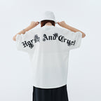 Gothic Font Logo Roses Tee