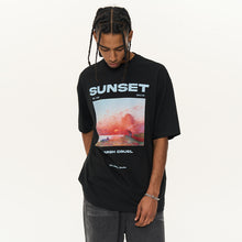 Load image into Gallery viewer, Sunset Oil Painting Round Neck Tee
