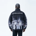 Wolf Print Down Jacket