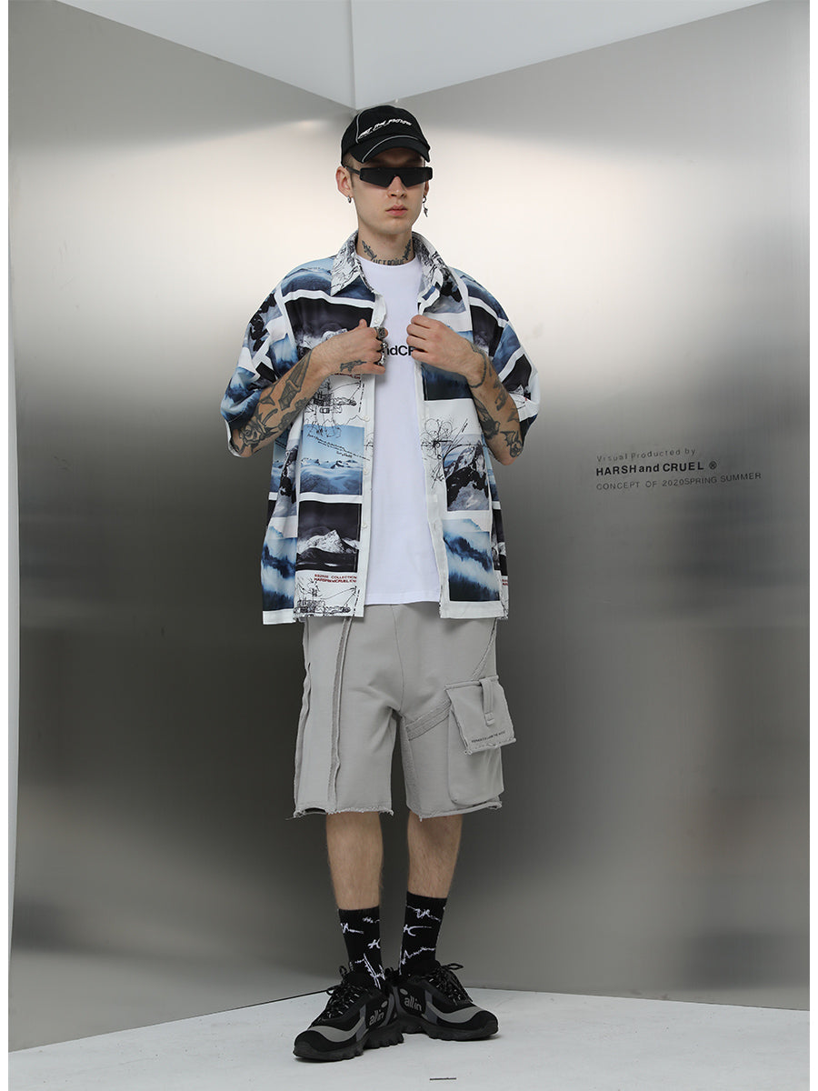 Nature Landscapes Button-Up Shirt