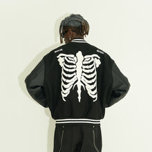 Load image into Gallery viewer, Skeleton Embroidered Varsity Jacket
