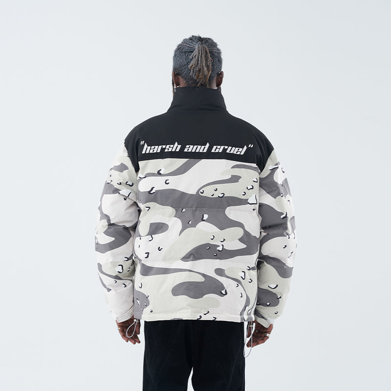 Camouflage Print Down Jacket