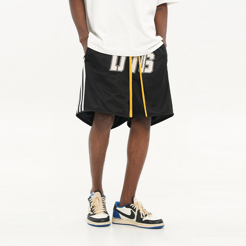 Drawstrings Embroidered Basketball Shorts