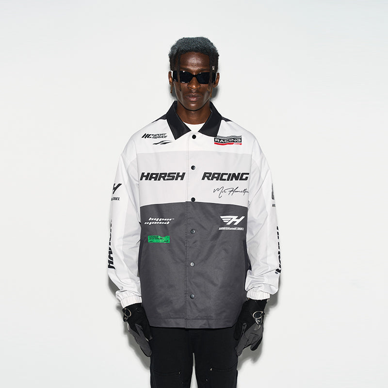 Colorblock Logo Racing Coach Jacket