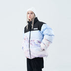 Oil Painting Mountain Landscape Down Jacket