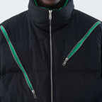 Zipper Layer Down Jacket