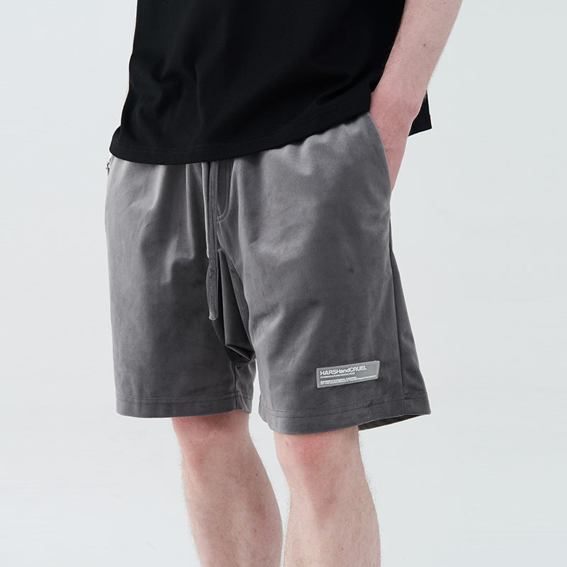 Logo Velvet Shorts