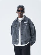 3D Angel Ring Denim Jacket