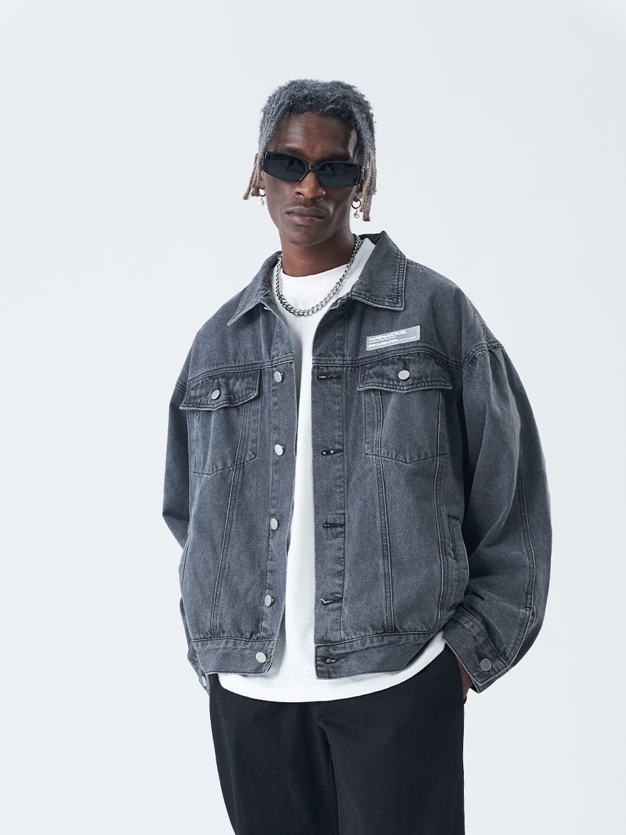 3D Angel Ring Denim Jacket