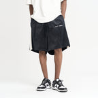 Velvet Striped Gothic Logo Shorts