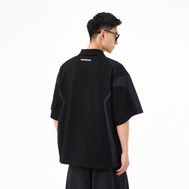 Nylon Stitching Polo Shirt