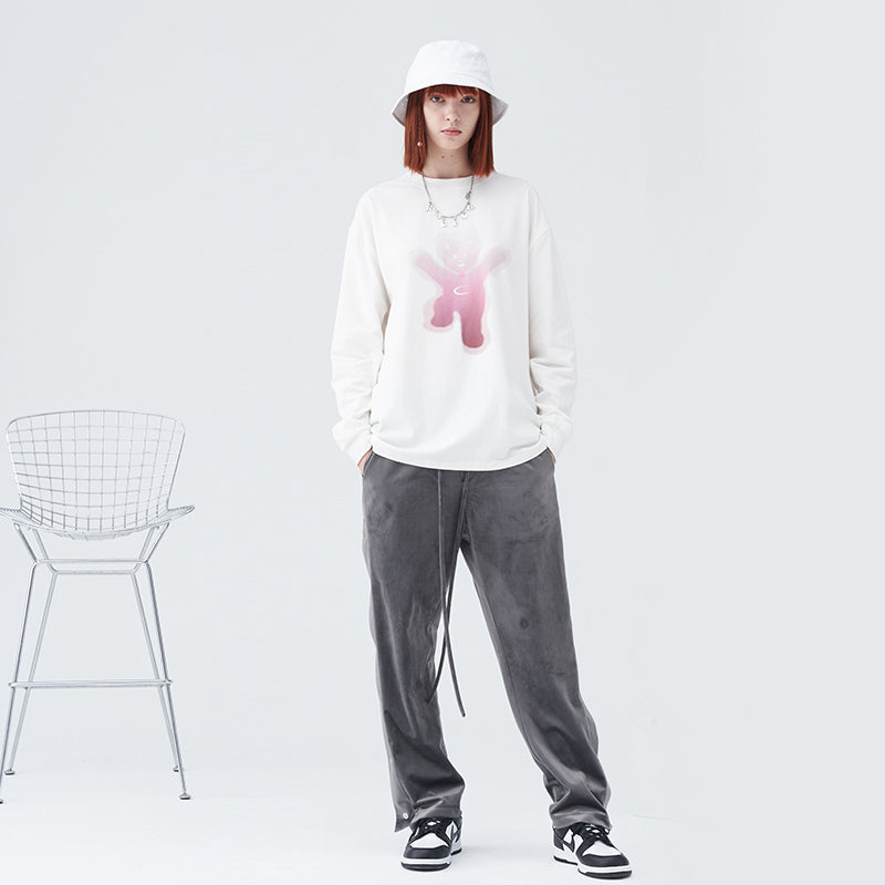 Bear Print Long Sleeved Tee