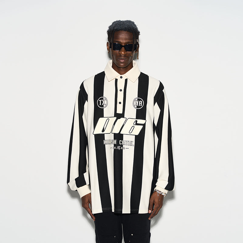 Striped Logo L/S Jersey Shirt
