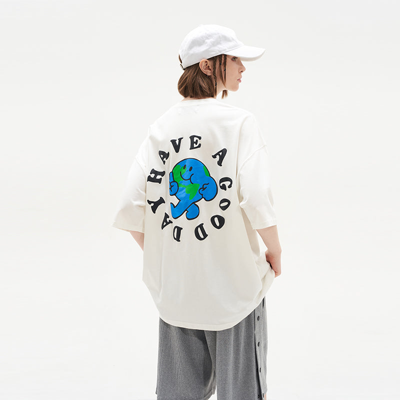 Smiling Earth Foam Print Tee