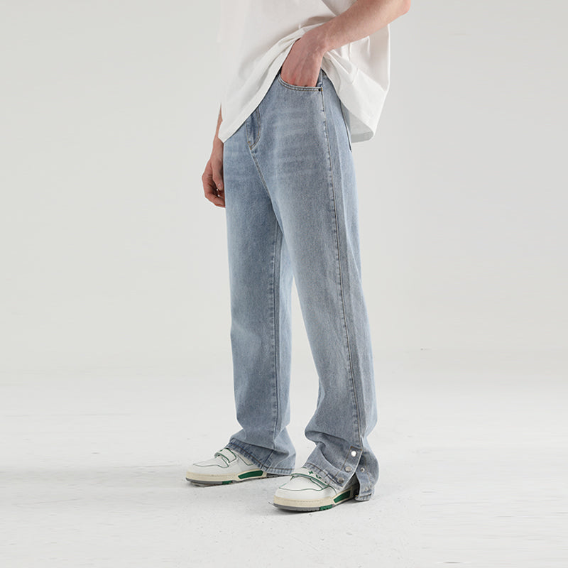 Snap Buttons Adjustable Denim