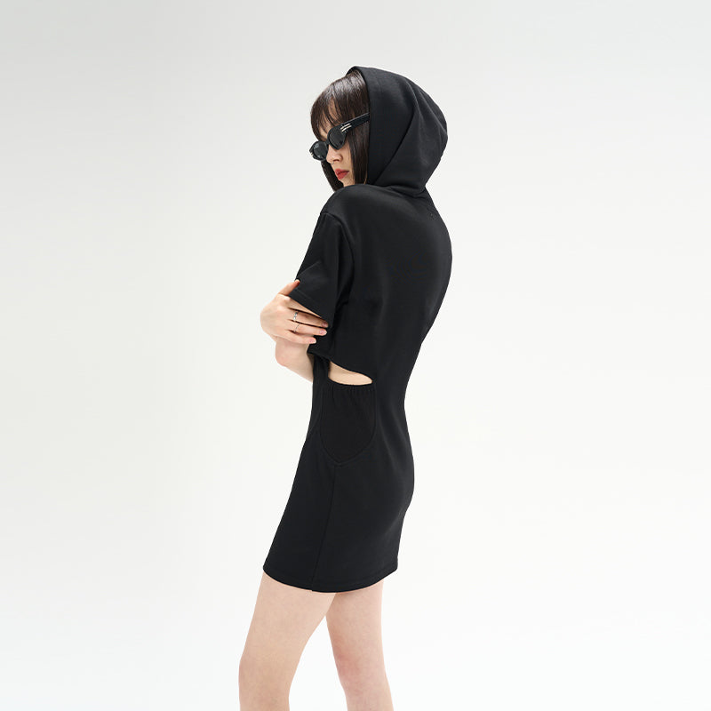 Hollow Waist Logo Dress