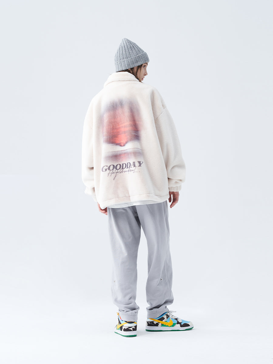 Sunset Handwriting Sherpa Jacket