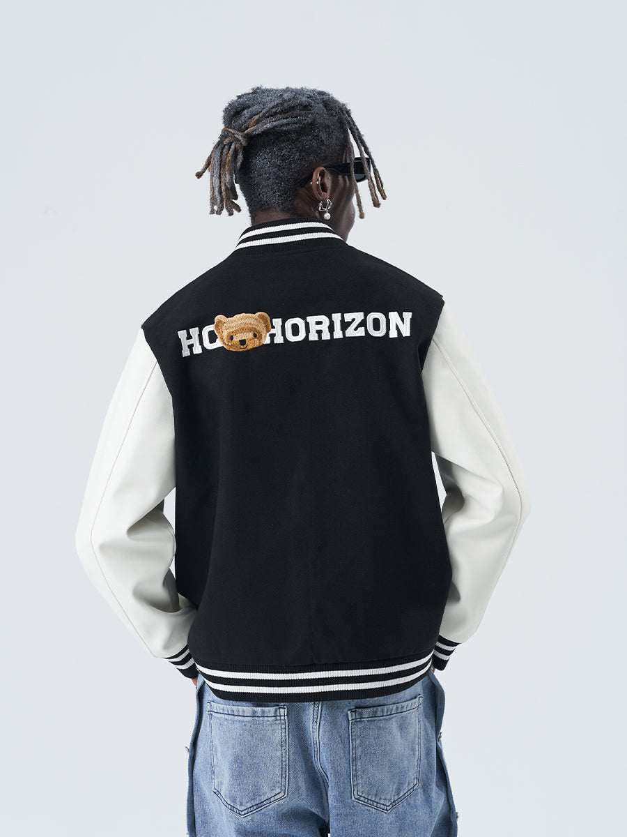 Embroidered Clouds Woolen Varsity Jacket – Harsh and Cruel