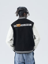 Load image into Gallery viewer, Bear Embroidered Varsity Jacket
