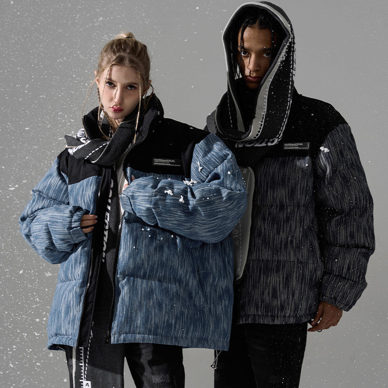 Custom Denim Padded Down jacket
