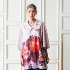 Pomgranate Full Print Cuban Shirt
