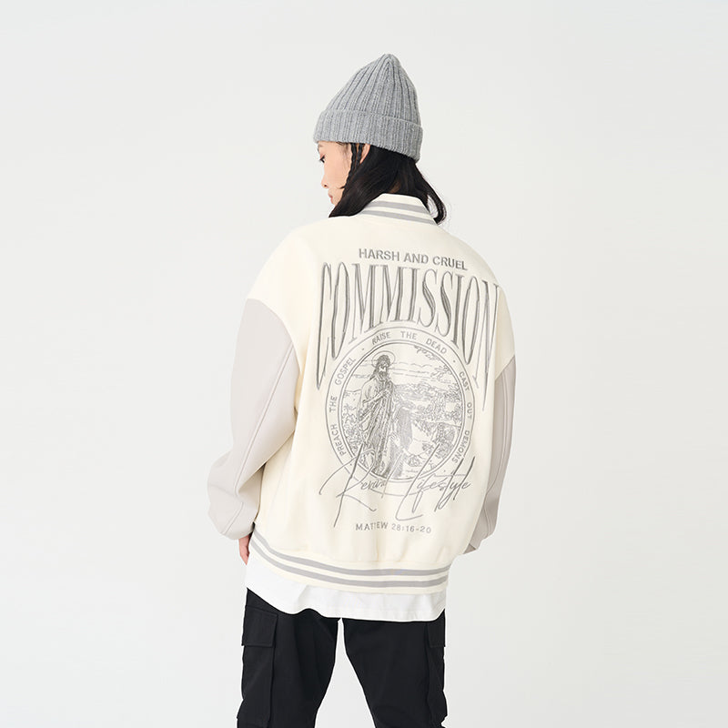 Commission Embroidered Varsity Jacket
