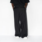 Deconstructed Asymmetric Nylon Pants