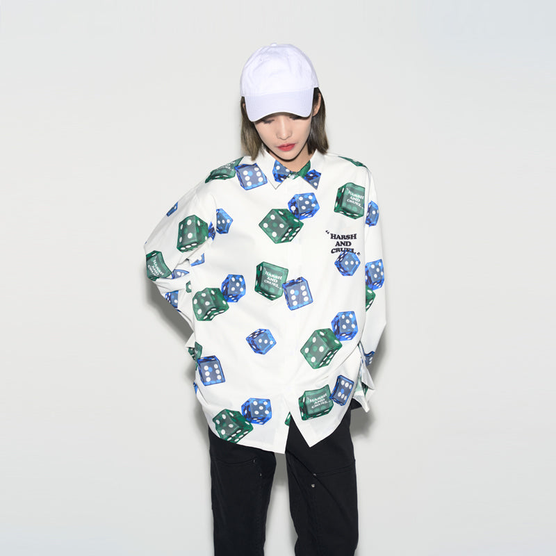 3D Dice Full Print L/S Shirt