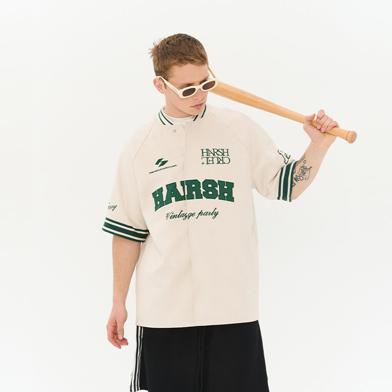 Vintage Embroidered Logo Jersey Shirt