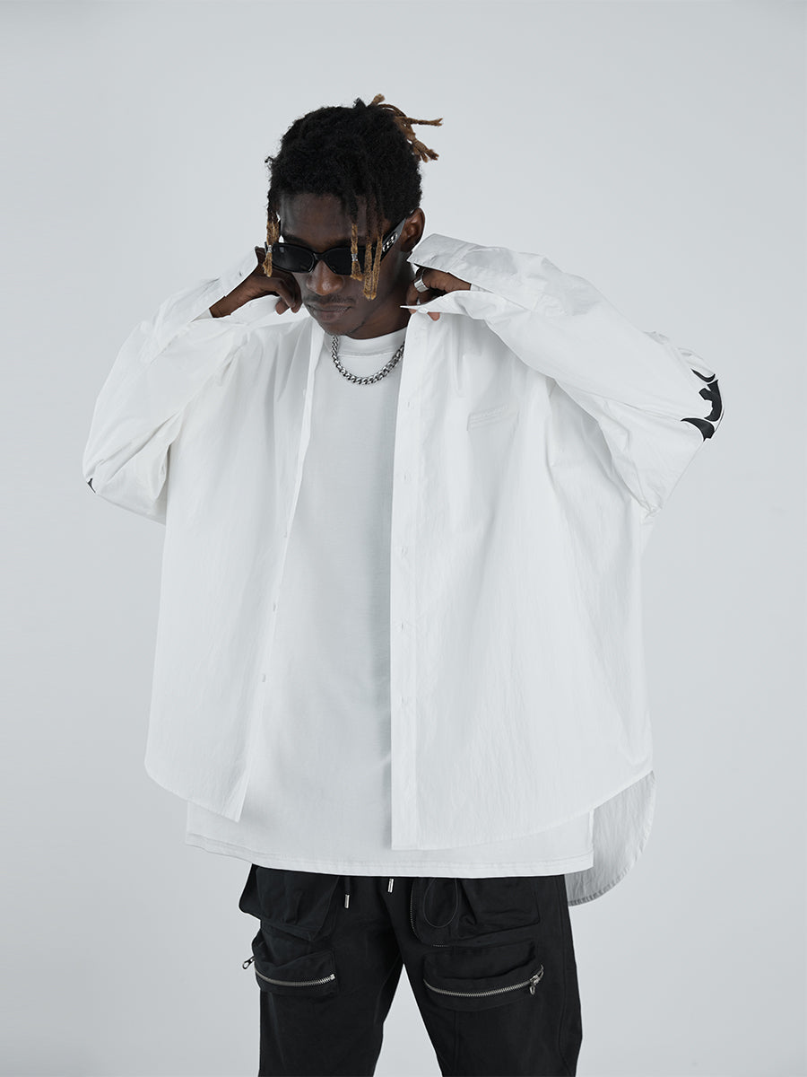 Gothic Logo Print L/S Shirt